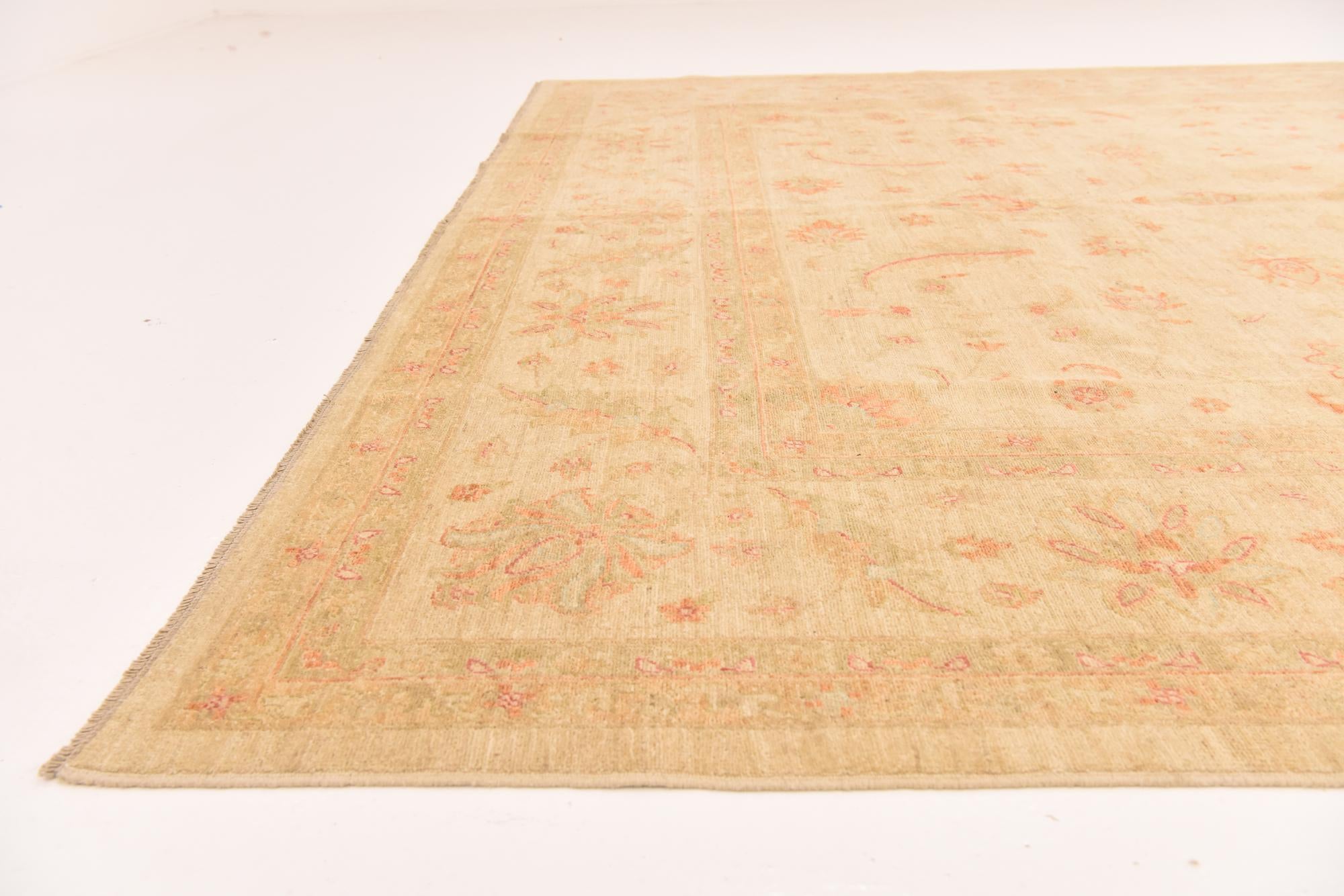 9' 9 x 12' 10 Hand Knotted Peshawar Ziegler Rug