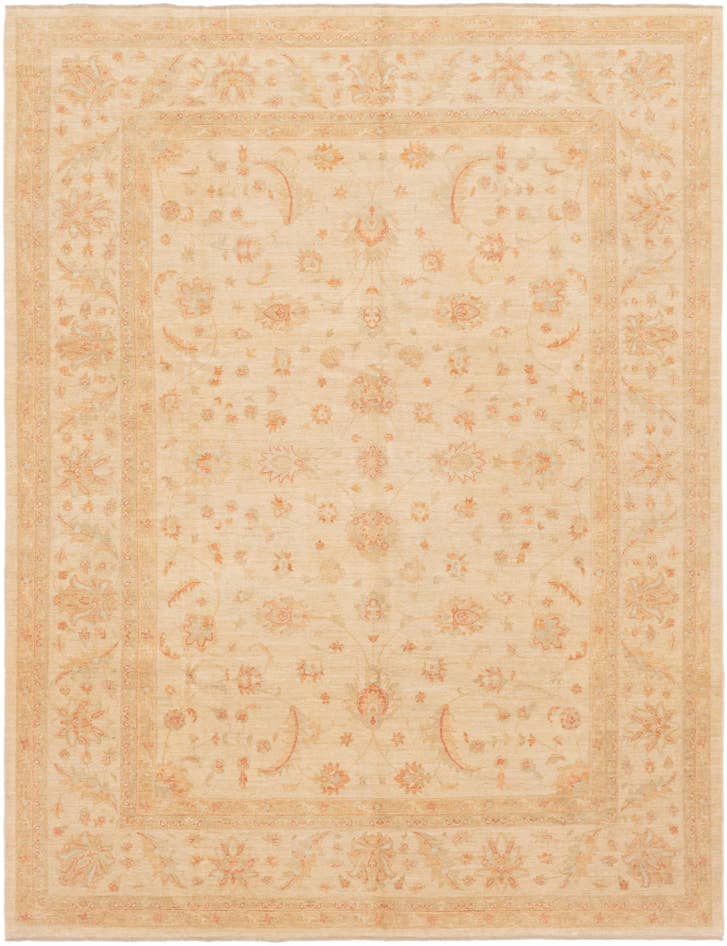 Detail image of 9' 9 x 12' 10 Hand Knotted Peshawar Ziegler Rug