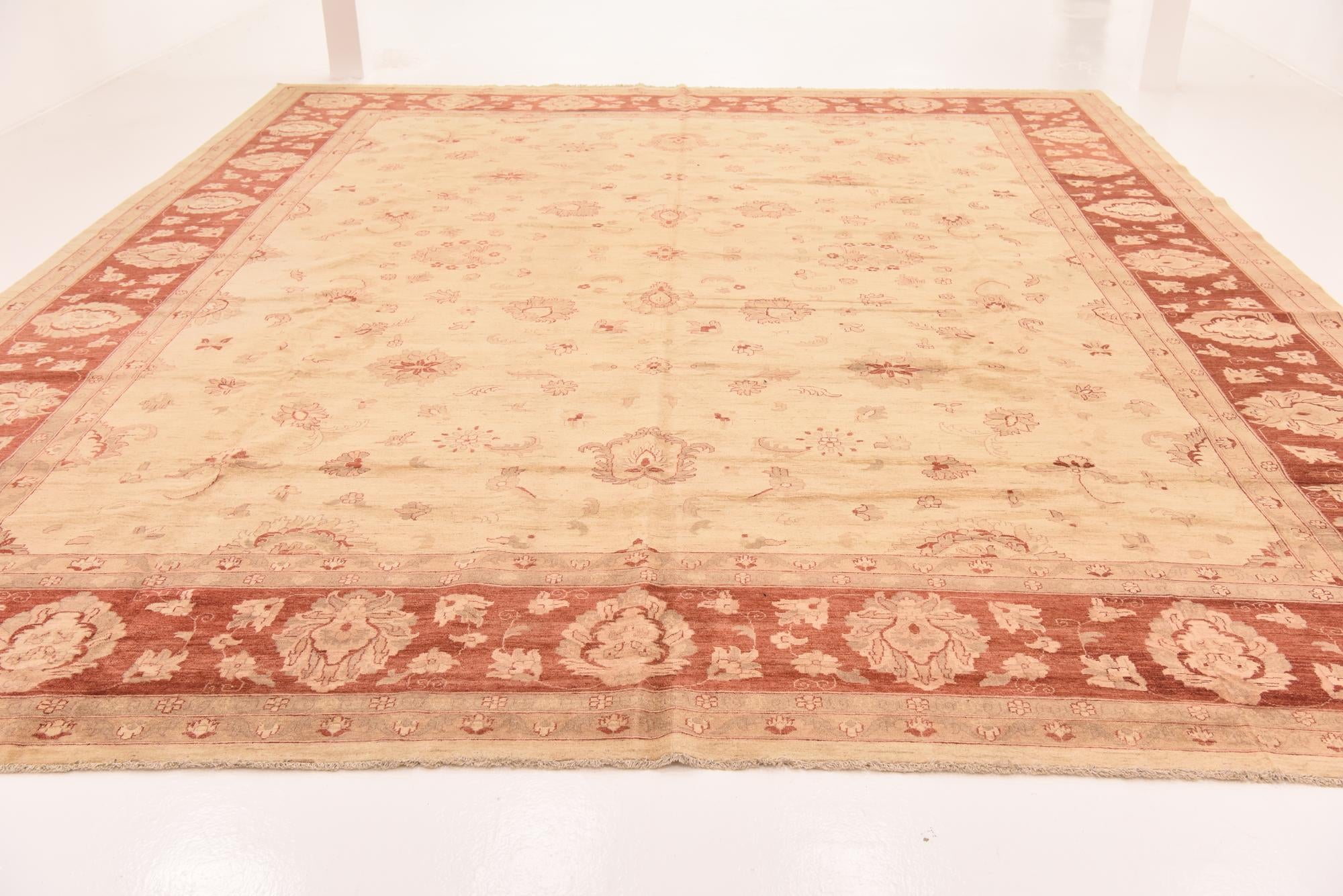 15' 10 x 19' 5 Hand Knotted Peshawar Ziegler Rug