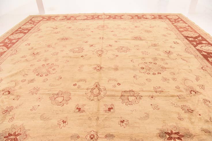 Detail image of 15' 10 x 19' 5 Hand Knotted Peshawar Ziegler Rug