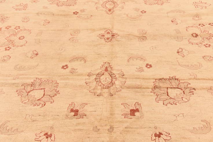 Detail image of 15' 10 x 19' 5 Hand Knotted Peshawar Ziegler Rug