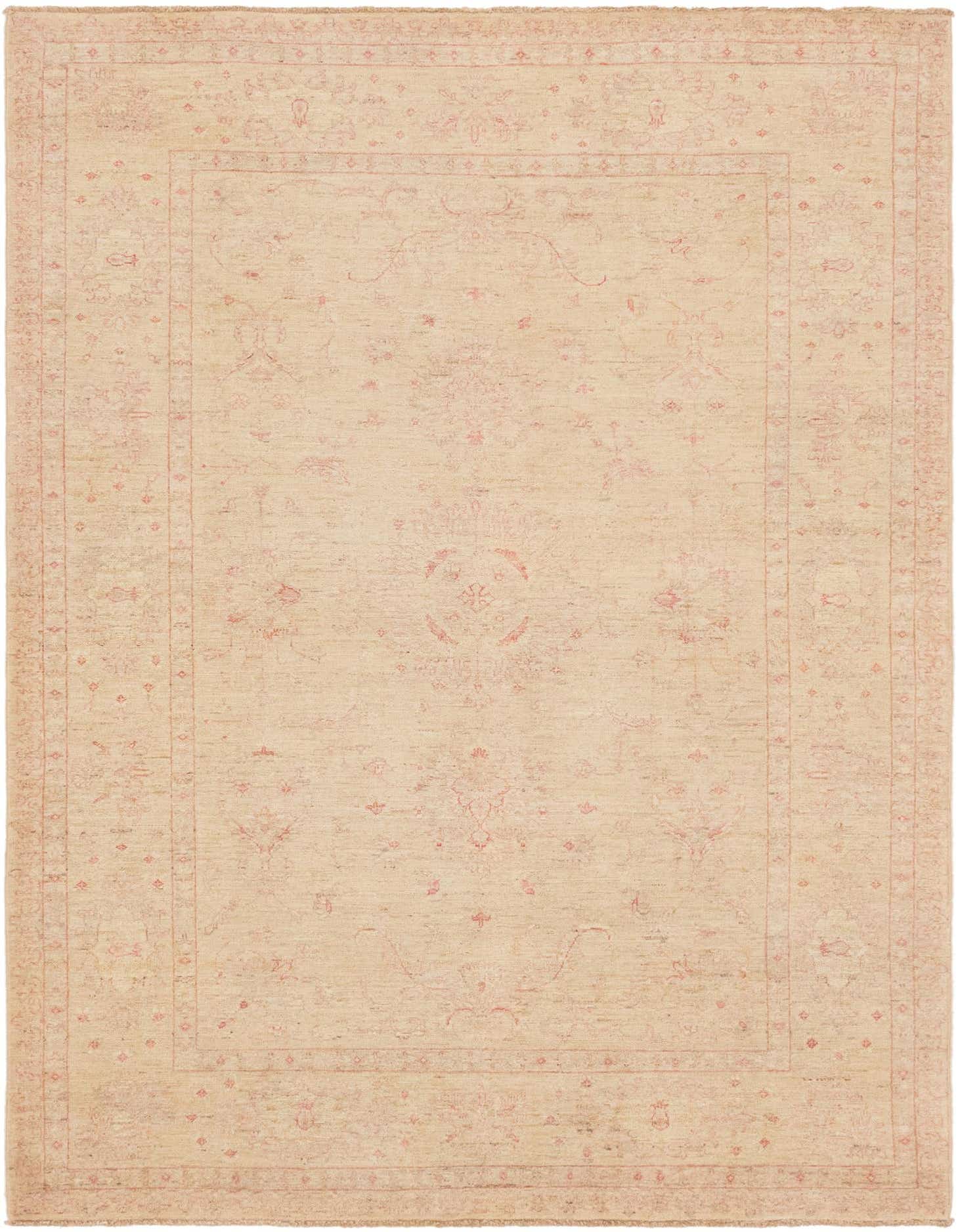 5' 9 x 8' 1 Hand Knotted Peshawar Ziegler Rug