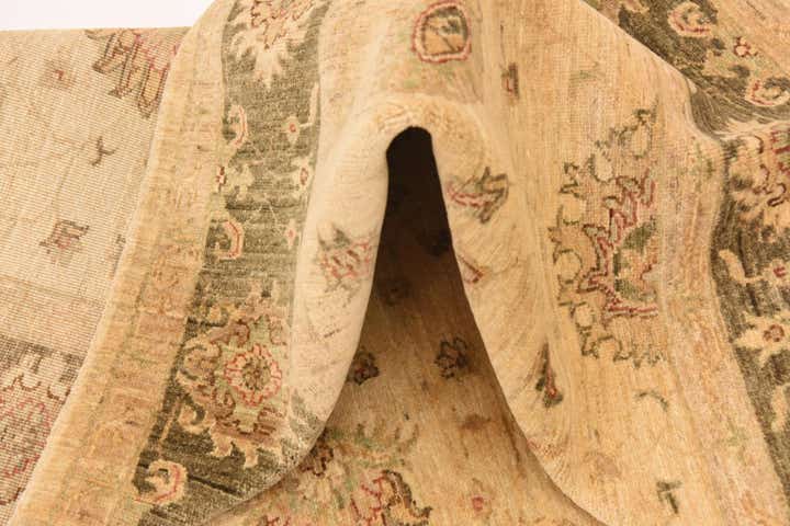 5' 8 x 8' Hand Knotted Peshawar Ziegler Rug