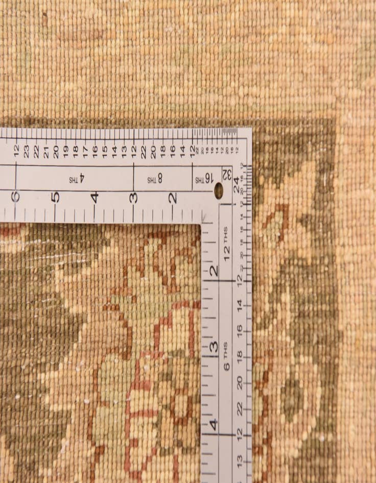Detail image of 5' 8 x 8'  Hand Knotted Peshawar Ziegler Rug