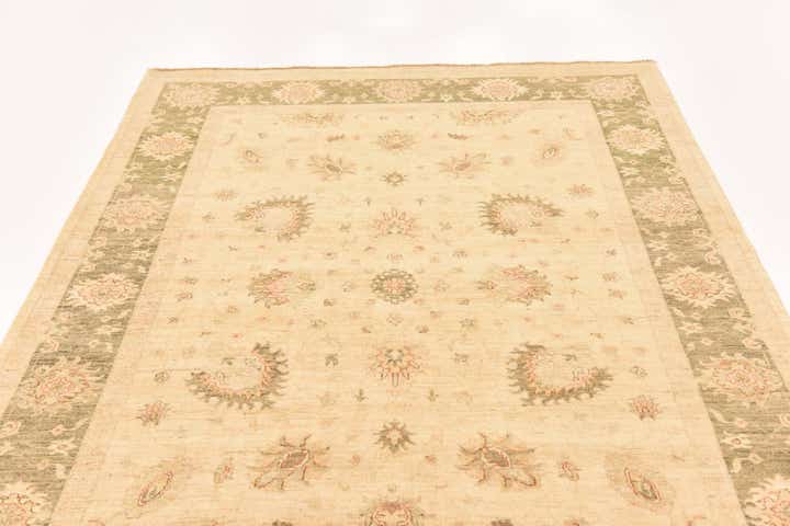 5' 8 x 8' Hand Knotted Peshawar Ziegler Rug
