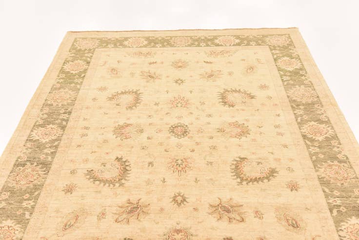 Detail image of 5' 8 x 8' Hand Knotted Peshawar Ziegler Rug