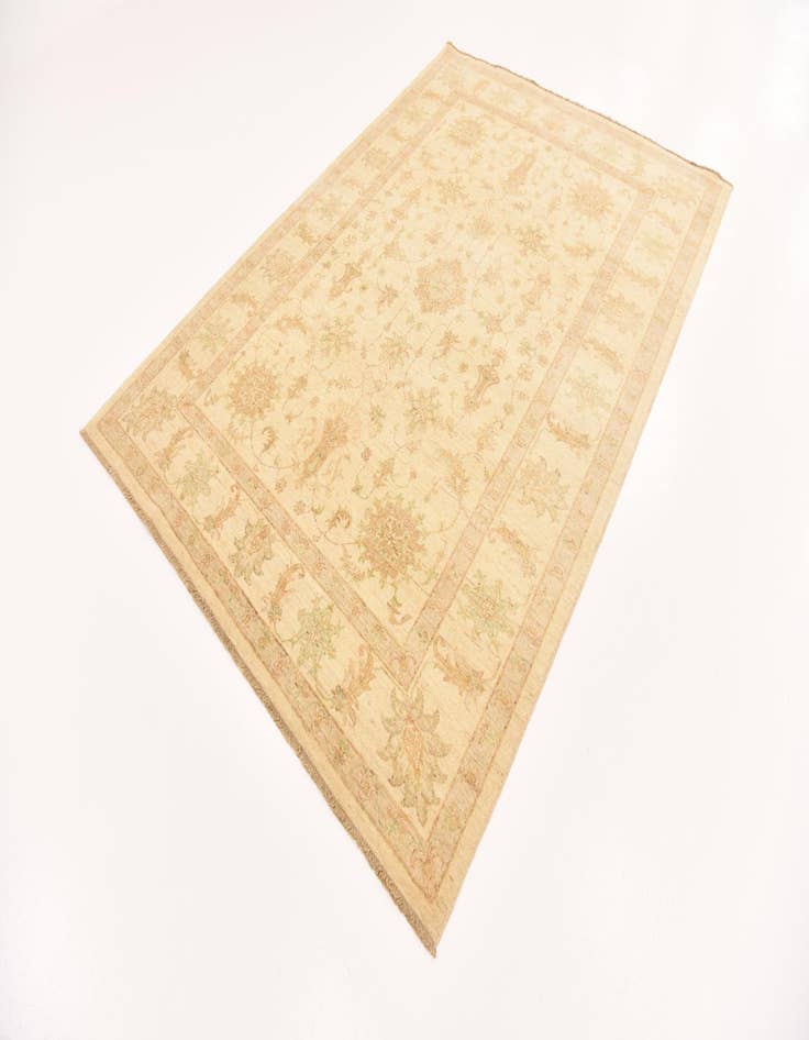 Detail image of 5' 8 x 8' Hand Knotted Peshawar Ziegler Rug