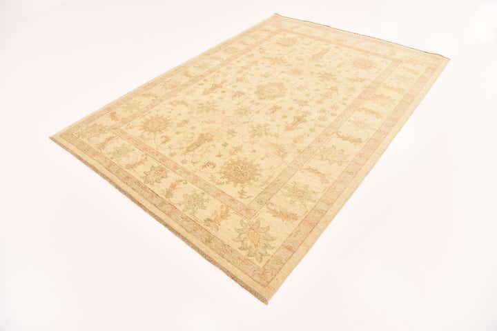 5' 8 x 8' Hand Knotted Peshawar Ziegler Rug