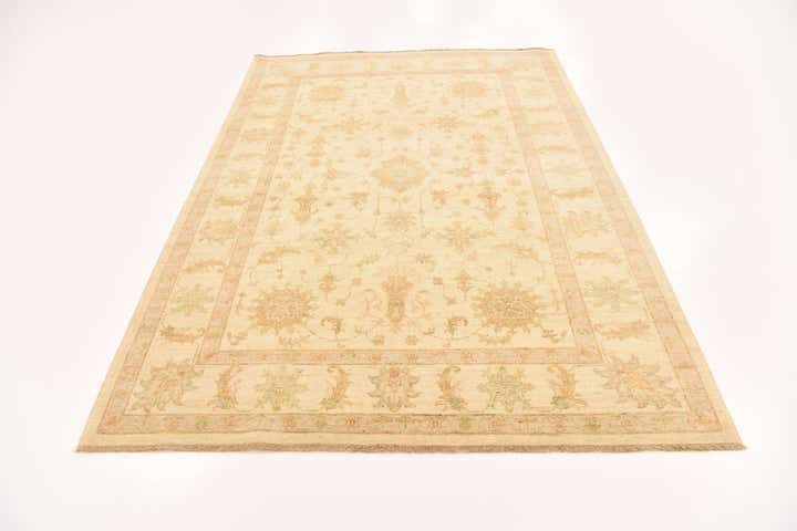 5' 8 x 8' Hand Knotted Peshawar Ziegler Rug