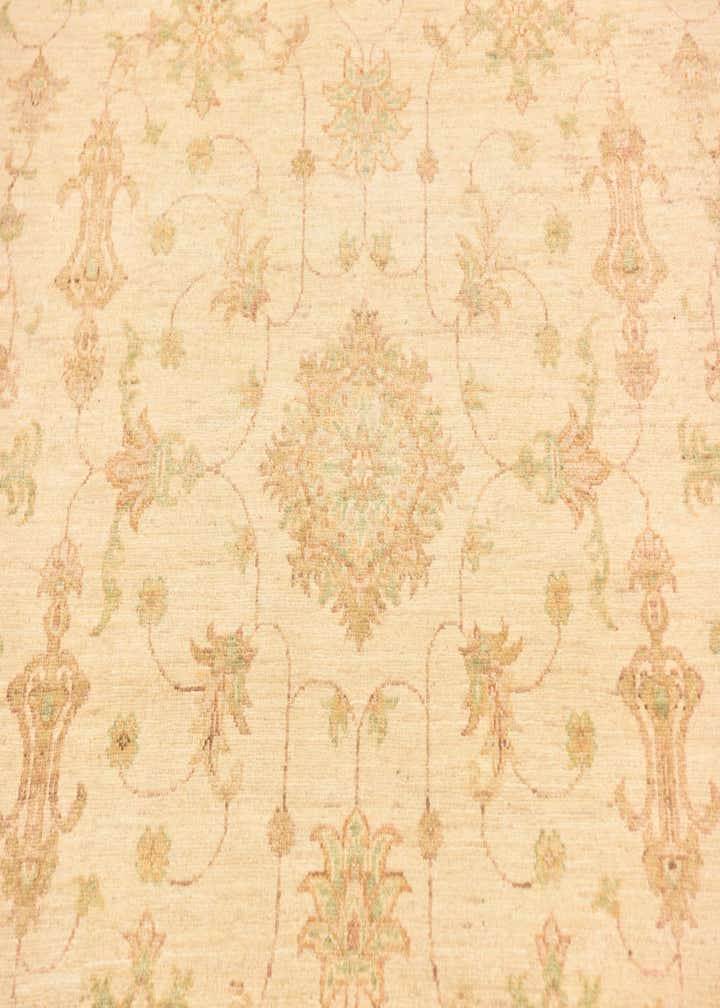 5' 8 x 8' Hand Knotted Peshawar Ziegler Rug