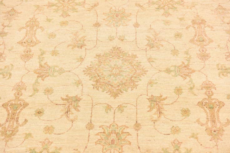 Detail image of 5' 8 x 8' Hand Knotted Peshawar Ziegler Rug