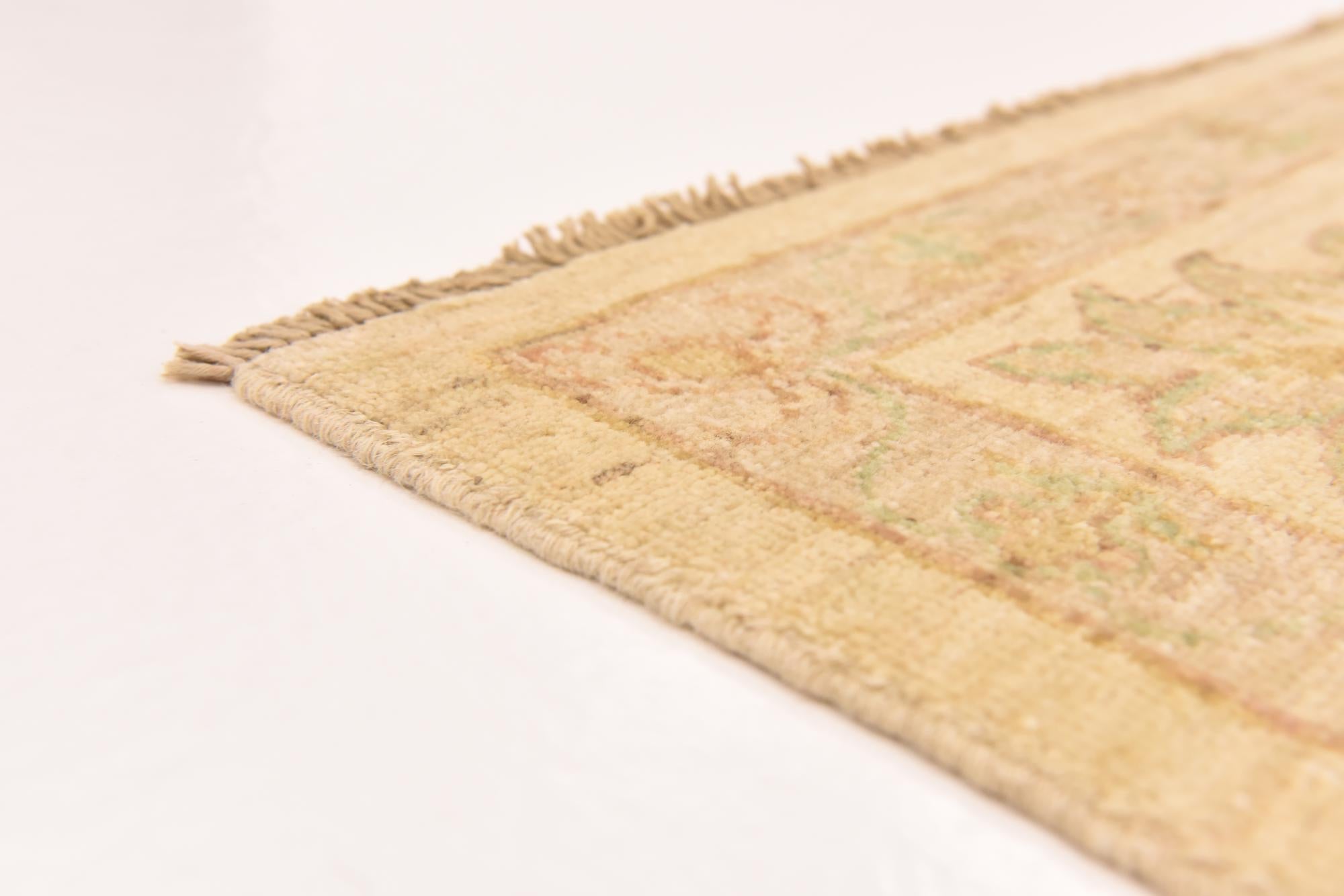 5' 8 x 8' Hand Knotted Peshawar Ziegler Rug