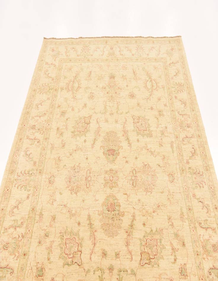 Detail image of 5' 10 x 8'  Hand Knotted Peshawar Ziegler Rug