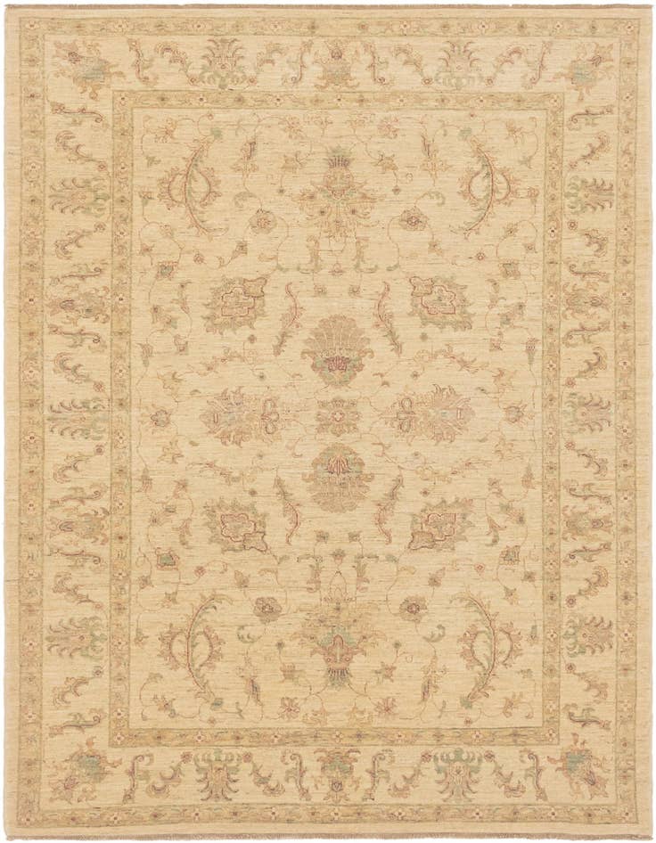 Detail image of 5' 10 x 8' Hand Knotted Peshawar Ziegler Rug