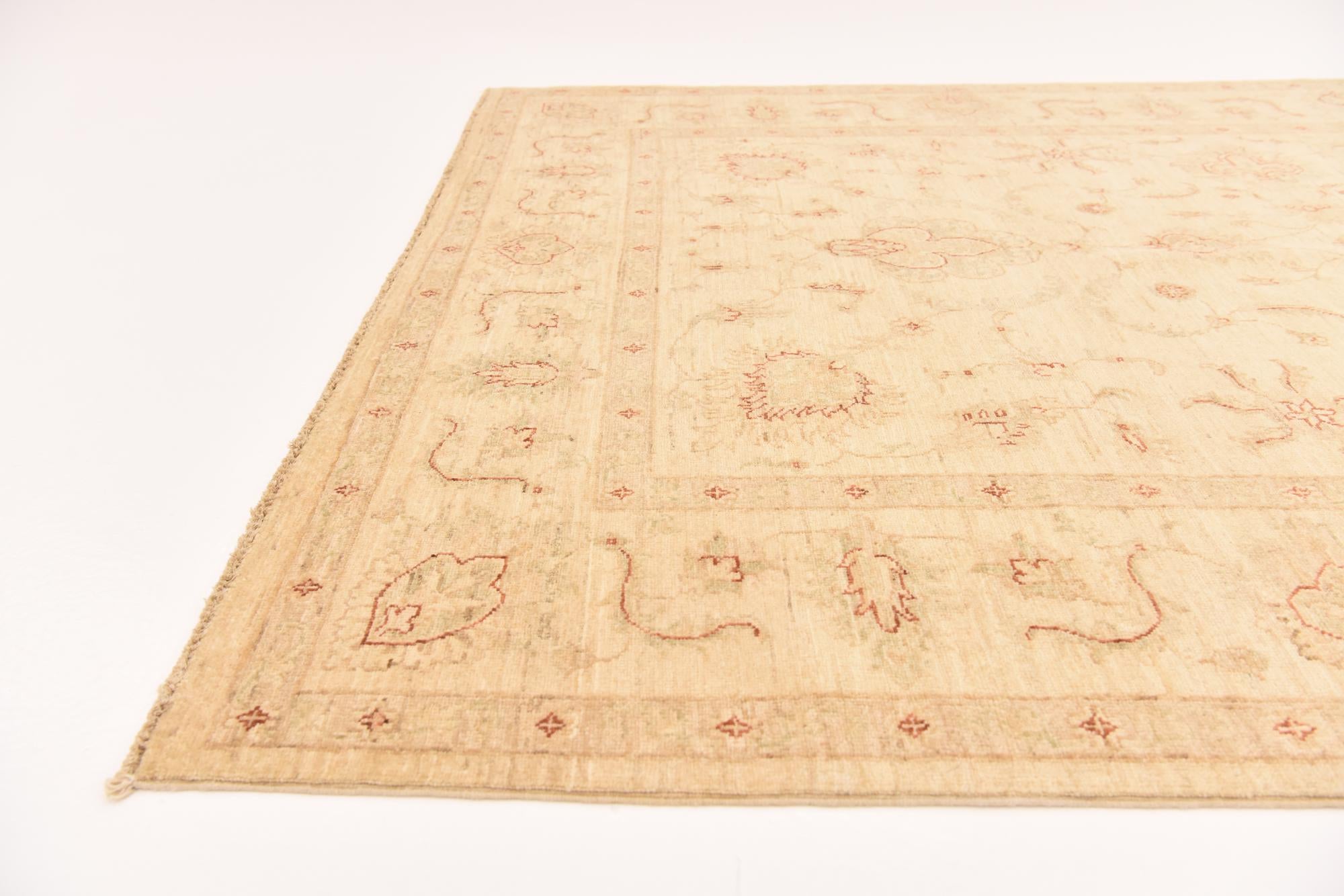 5' 8 x 7' 10 Hand Knotted Peshawar Ziegler Rug