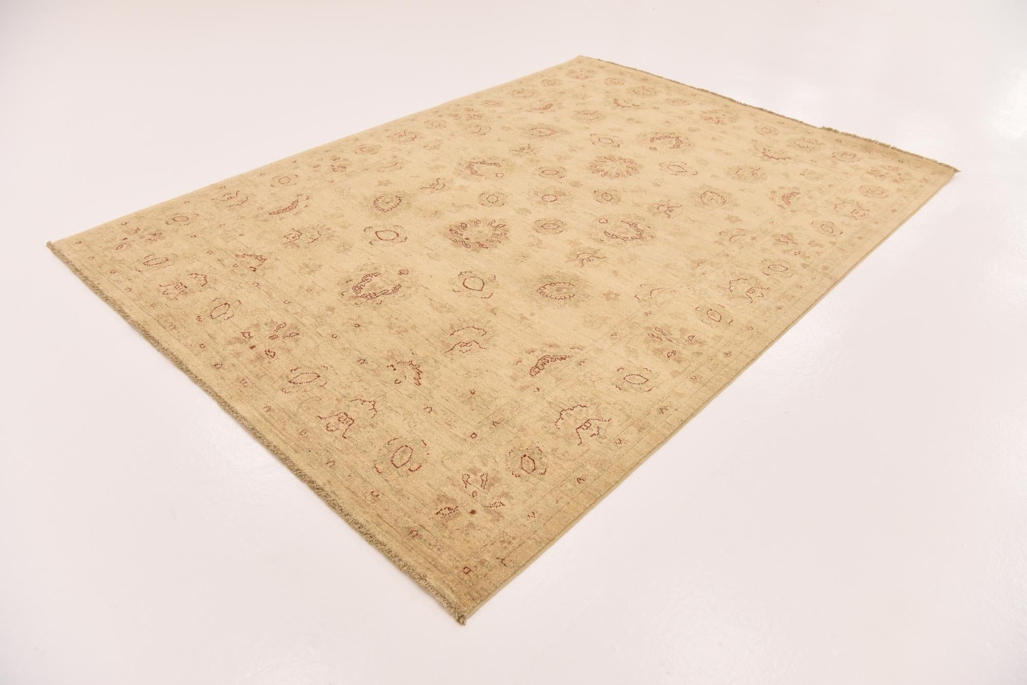 5' 6 x 7' 8 Hand Knotted Peshawar Ziegler Rug