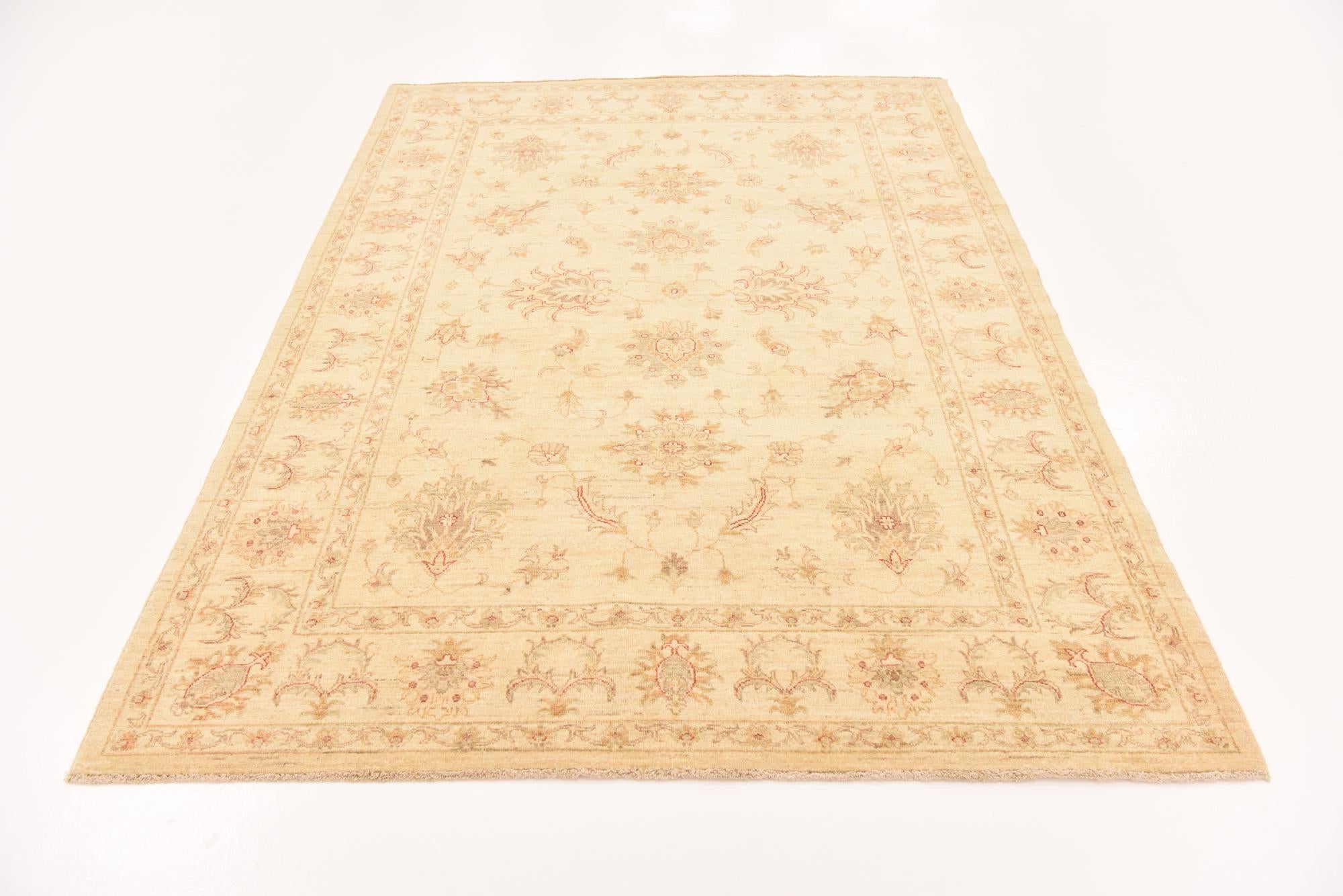 5' 8 x 7' 9 Hand Knotted Peshawar Ziegler Rug