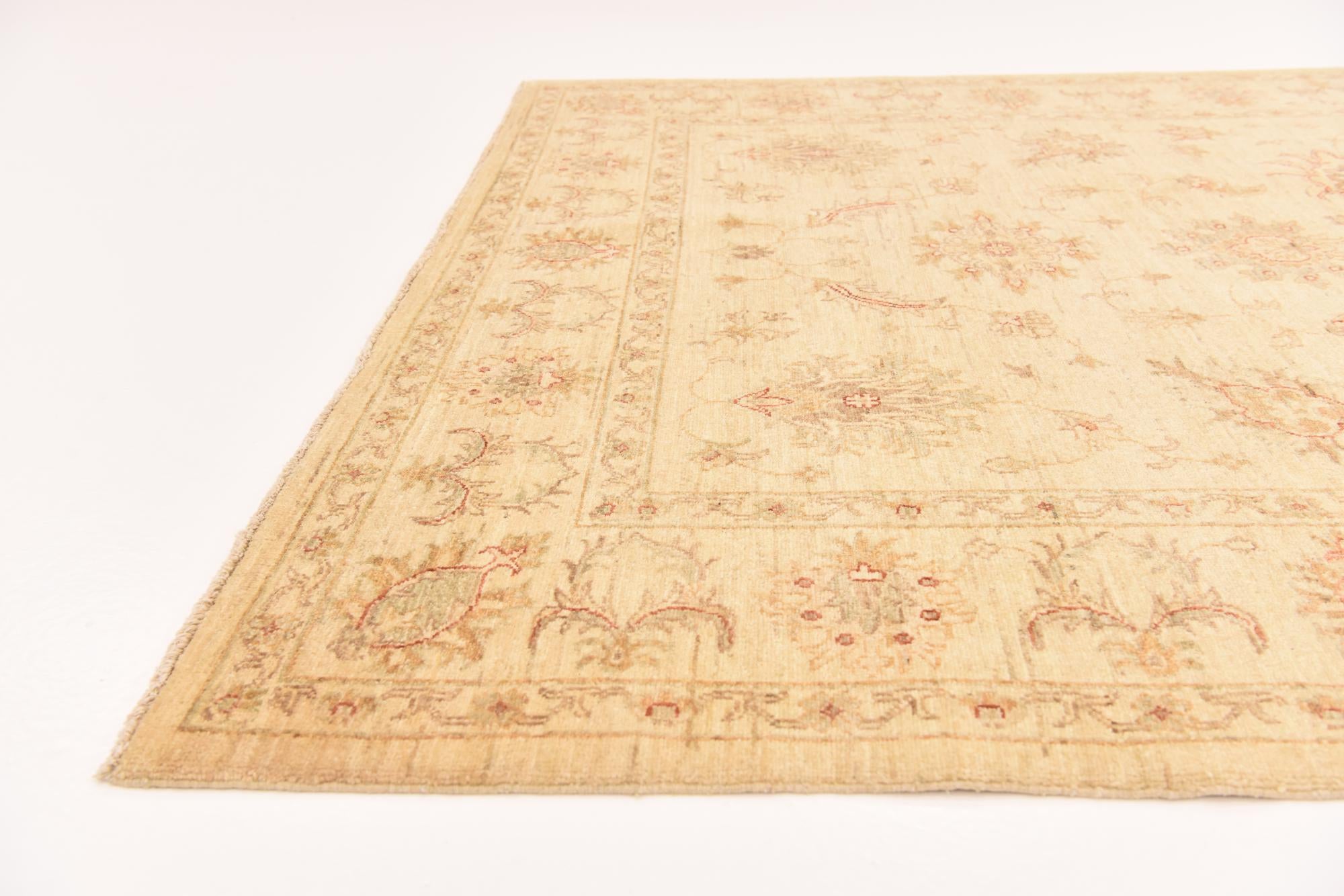 5' 8 x 7' 9 Hand Knotted Peshawar Ziegler Rug