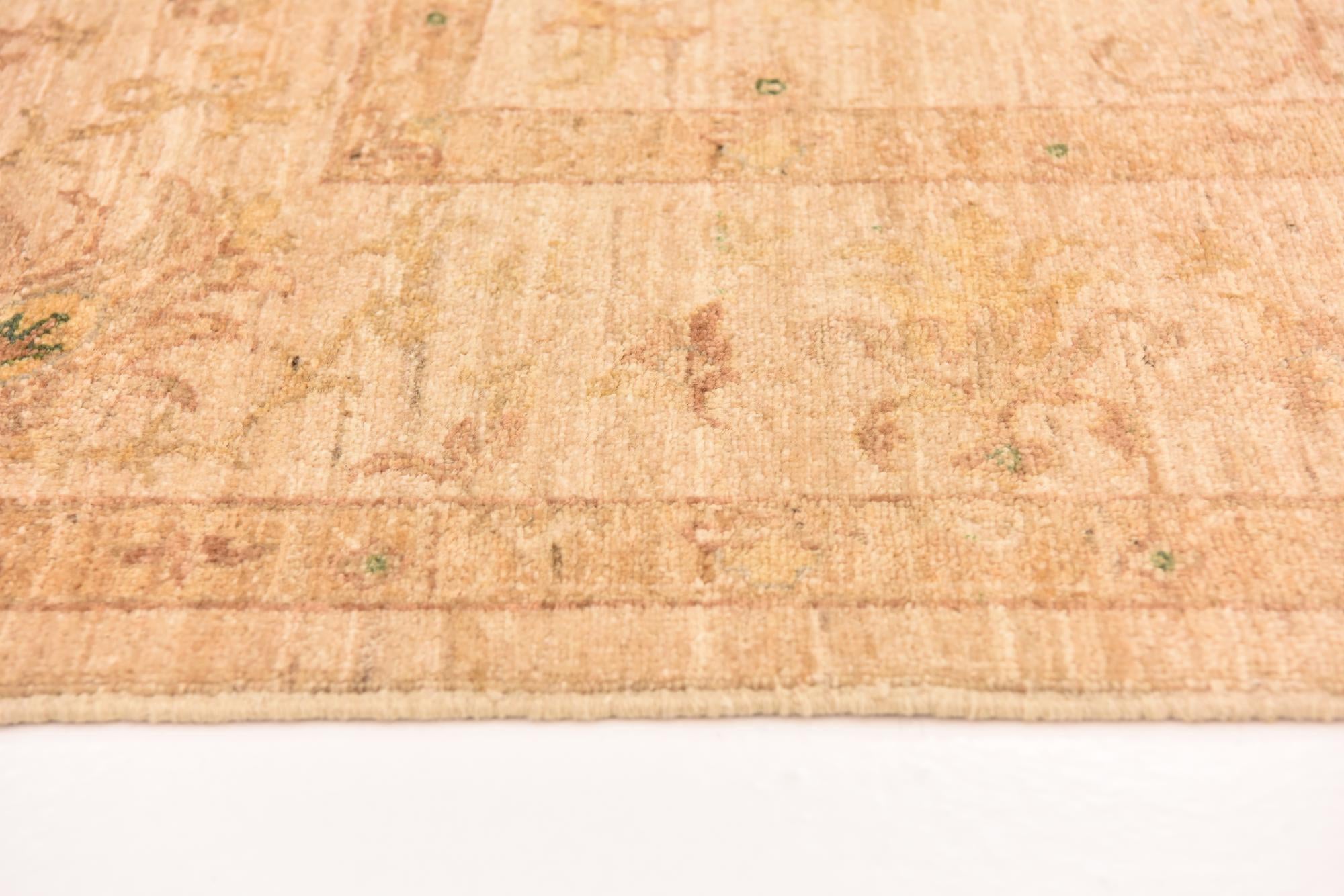 5' 8 x 7' 10 Hand Knotted Peshawar Ziegler Rug