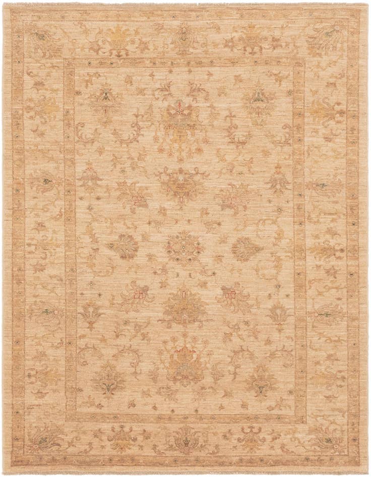 Detail image of 5' 8 x 7' 10 Hand Knotted Peshawar Ziegler Rug