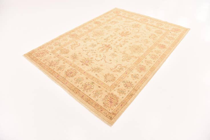 Detail image of 5' 7 x 7' 7 Hand Knotted Peshawar Ziegler Rug
