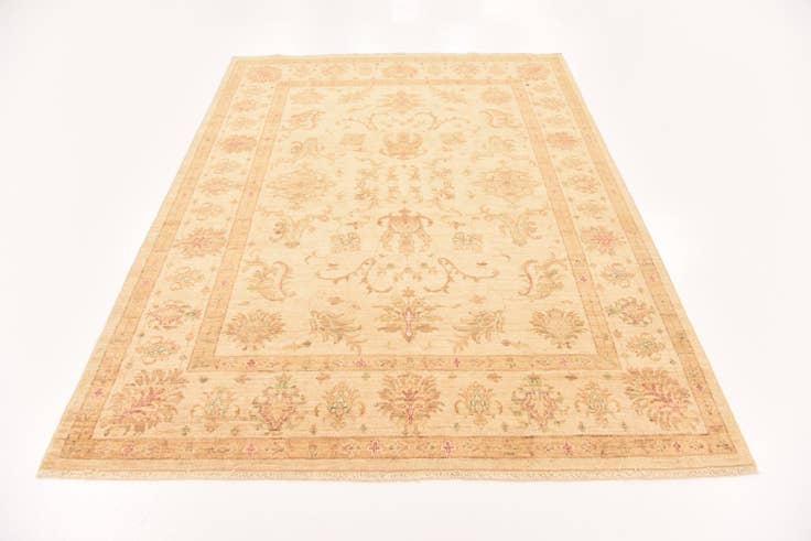 Detail image of 5' 7 x 7' 7 Hand Knotted Peshawar Ziegler Rug
