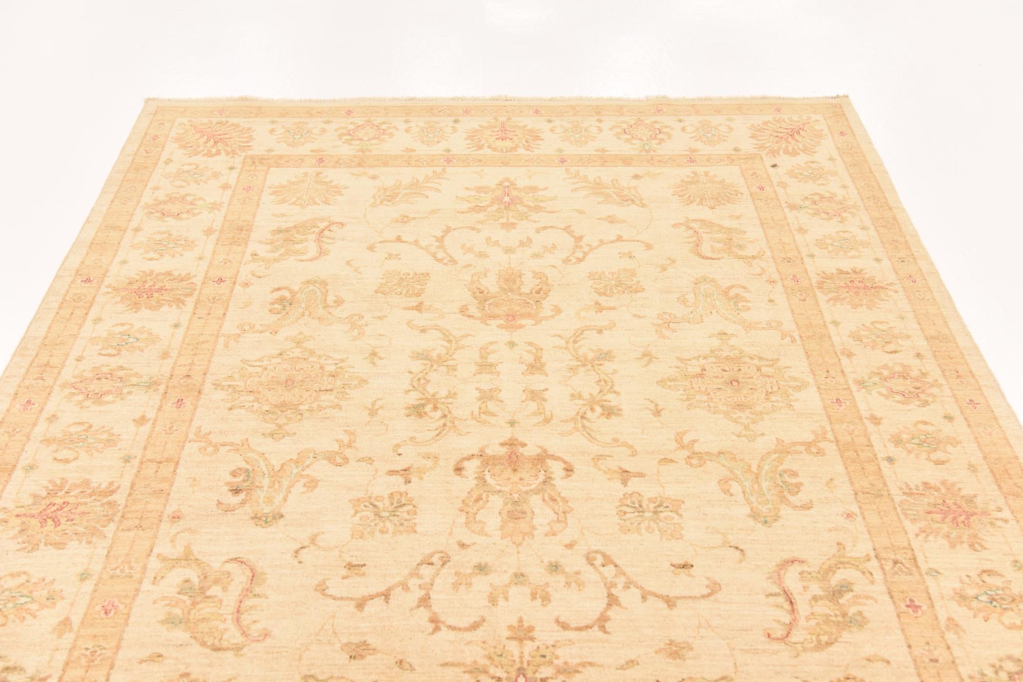 5' 7 x 7' 7 Hand Knotted Peshawar Ziegler Rug