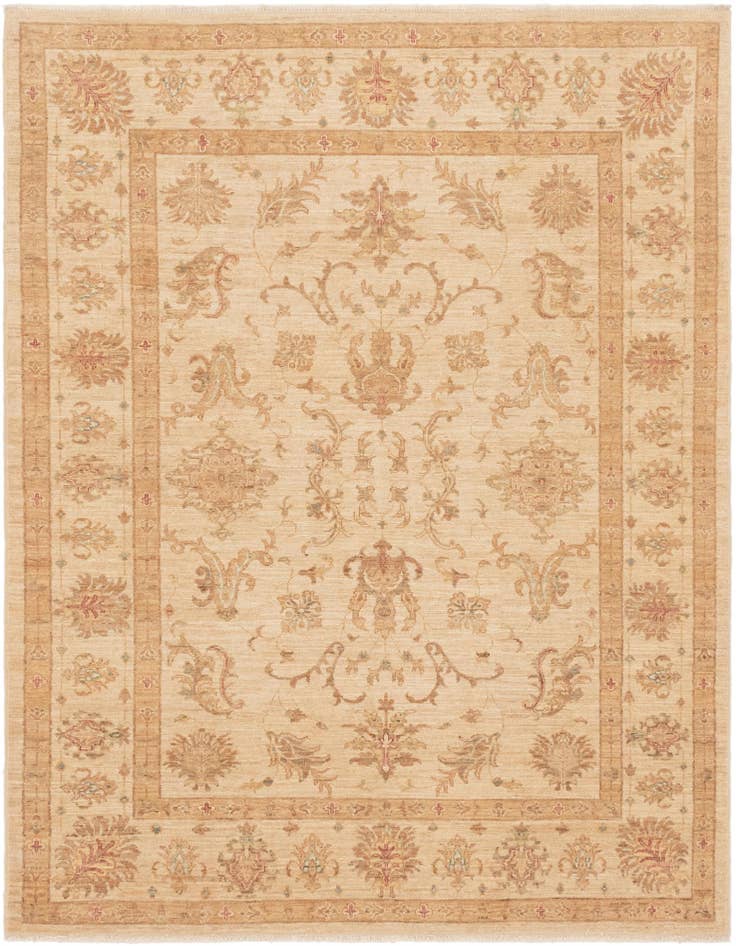 Detail image of 5' 7 x 7' 7 Hand Knotted Peshawar Ziegler Rug
