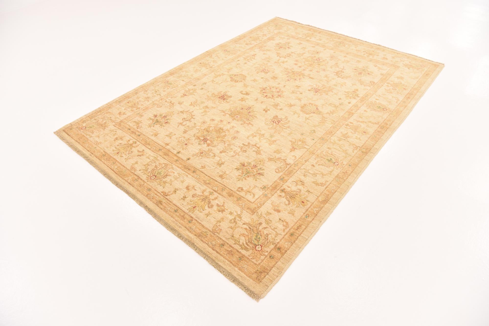 5' 7 x 7' 9 Hand Knotted Peshawar Ziegler Rug