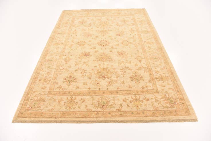 Detail image of 5' 7 x 7' 9 Hand Knotted Peshawar Ziegler Rug