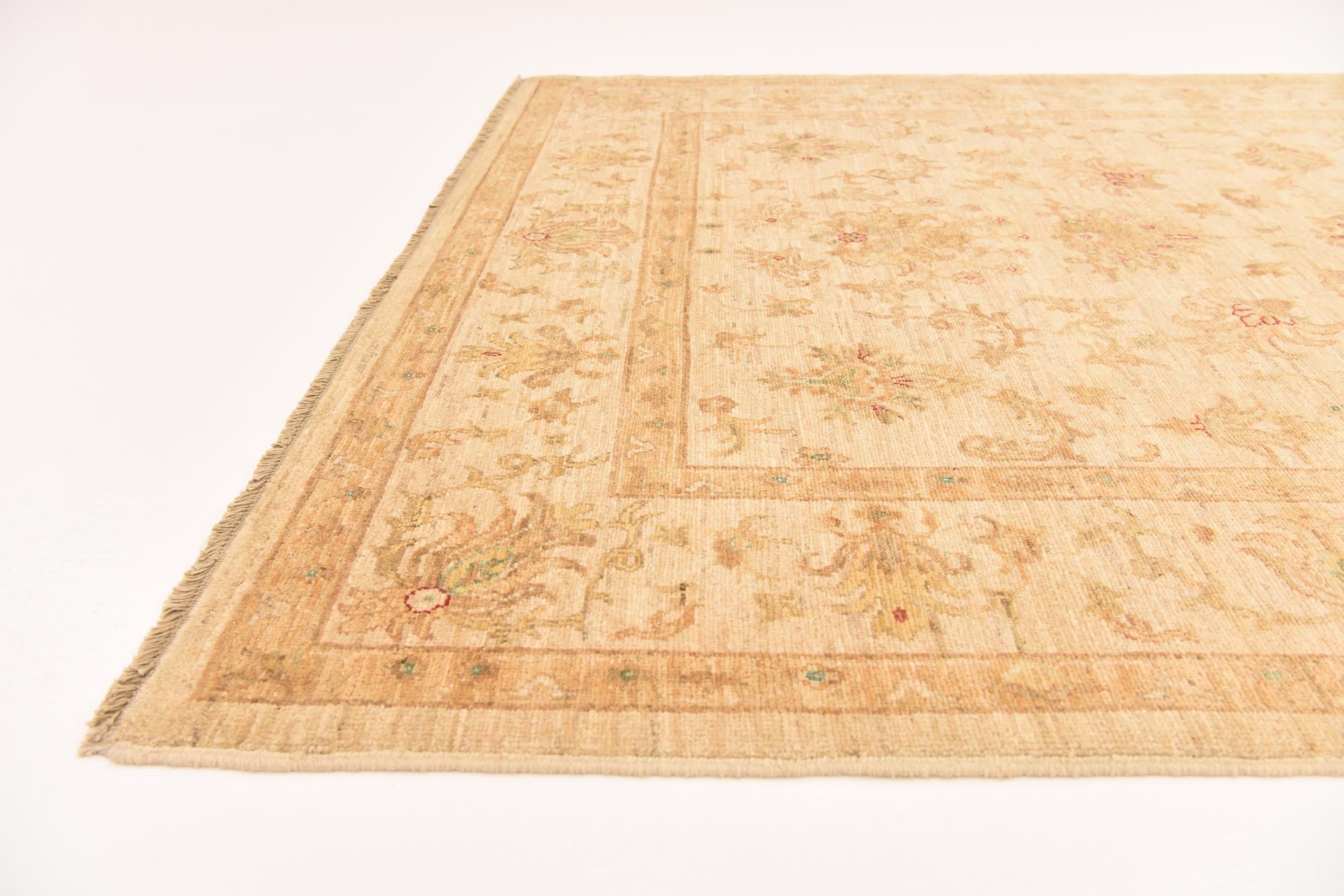 5' 7 x 7' 9 Hand Knotted Peshawar Ziegler Rug