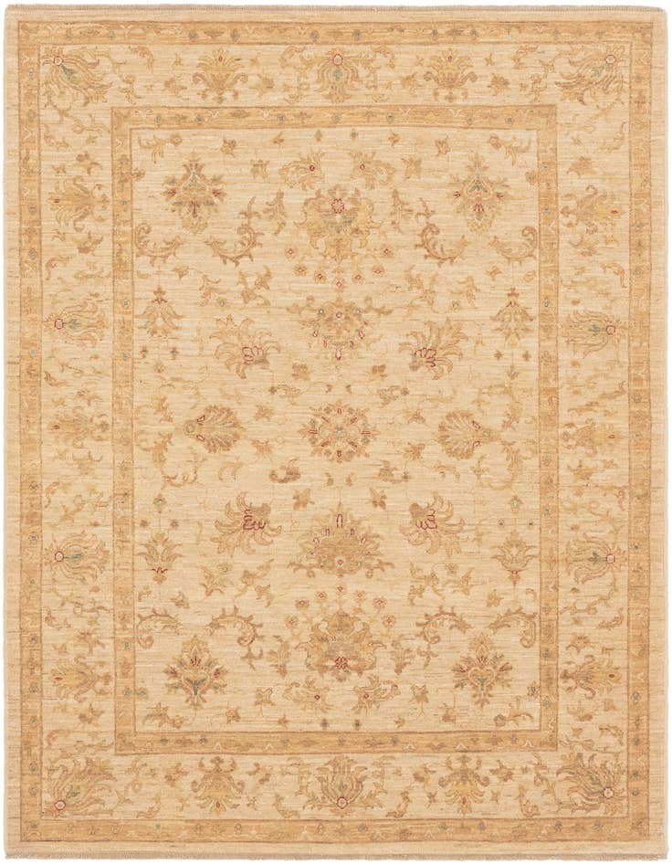 Detail image of 5' 7 x 7' 9 Hand Knotted Peshawar Ziegler Rug