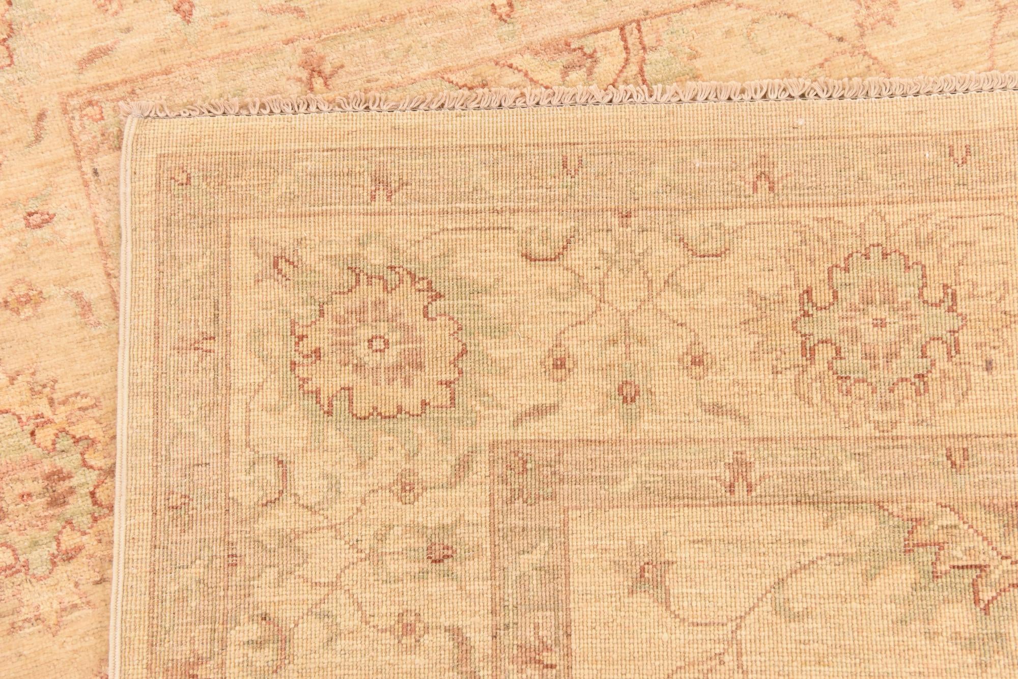 5' 7 x 8' 2 Hand Knotted Peshawar Ziegler Rug