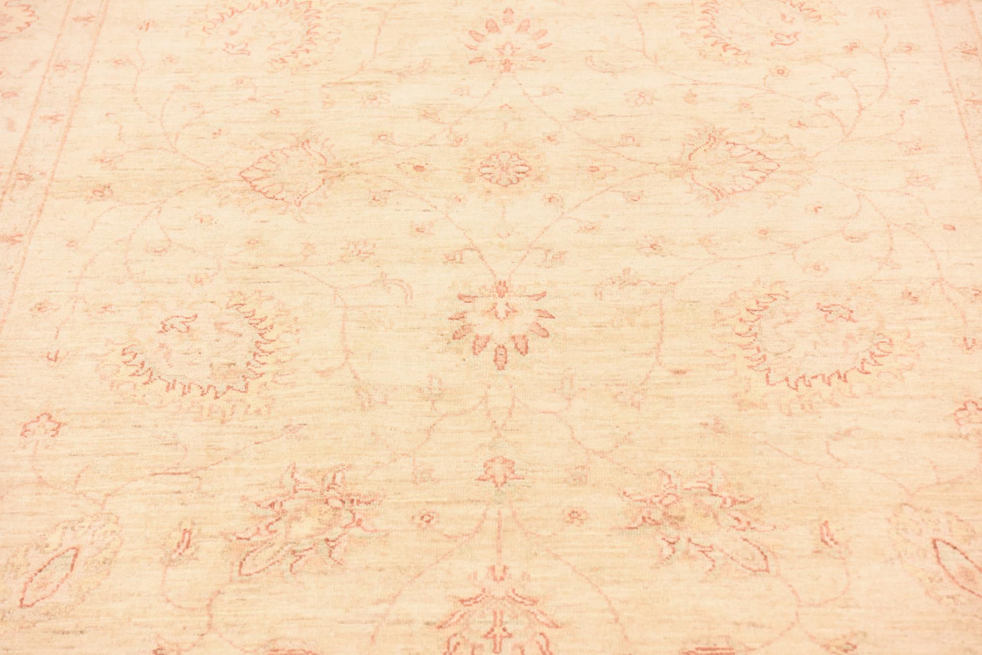 5' 7 x 8' 2 Hand Knotted Peshawar Ziegler Rug
