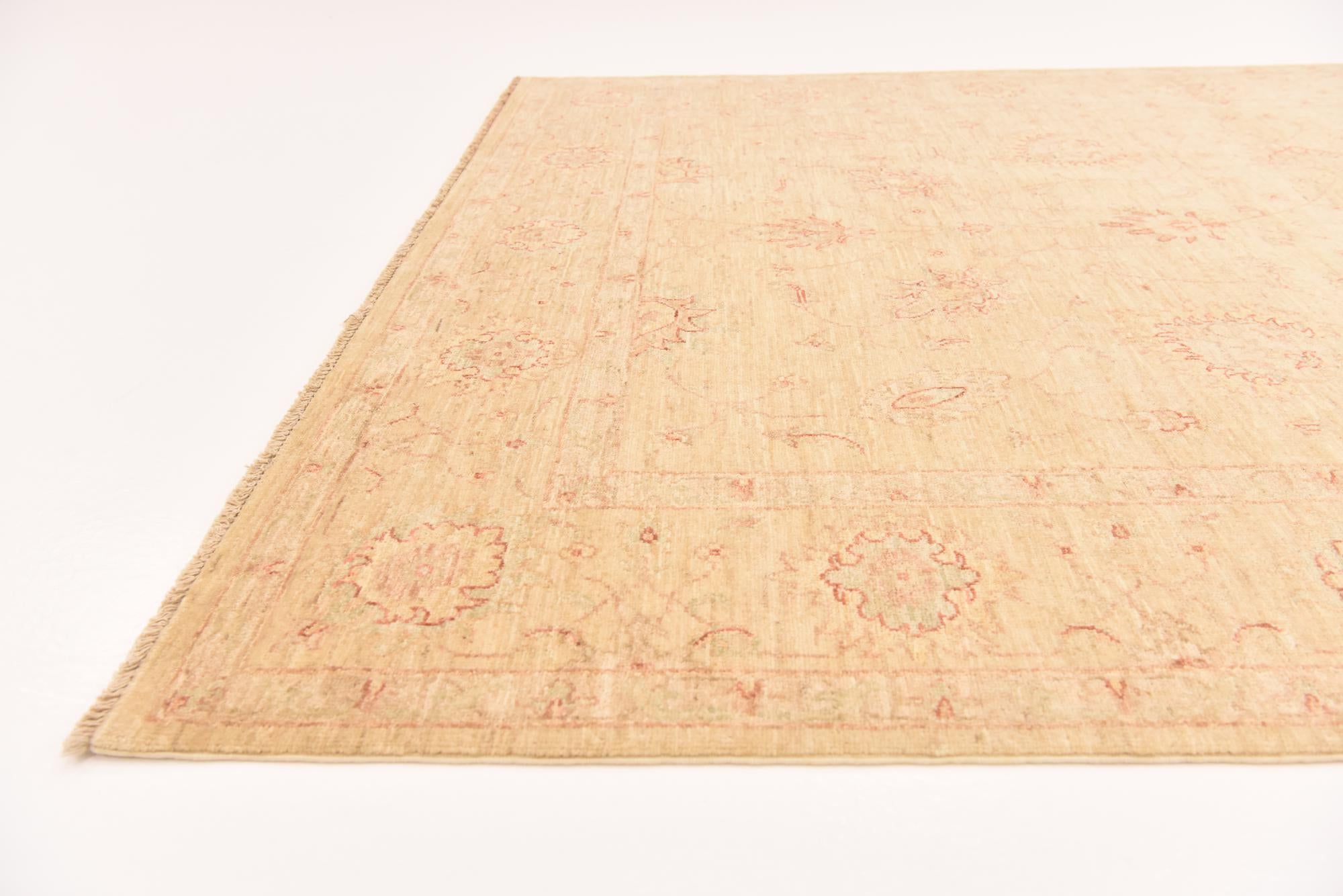 5' 7 x 8' 2 Hand Knotted Peshawar Ziegler Rug