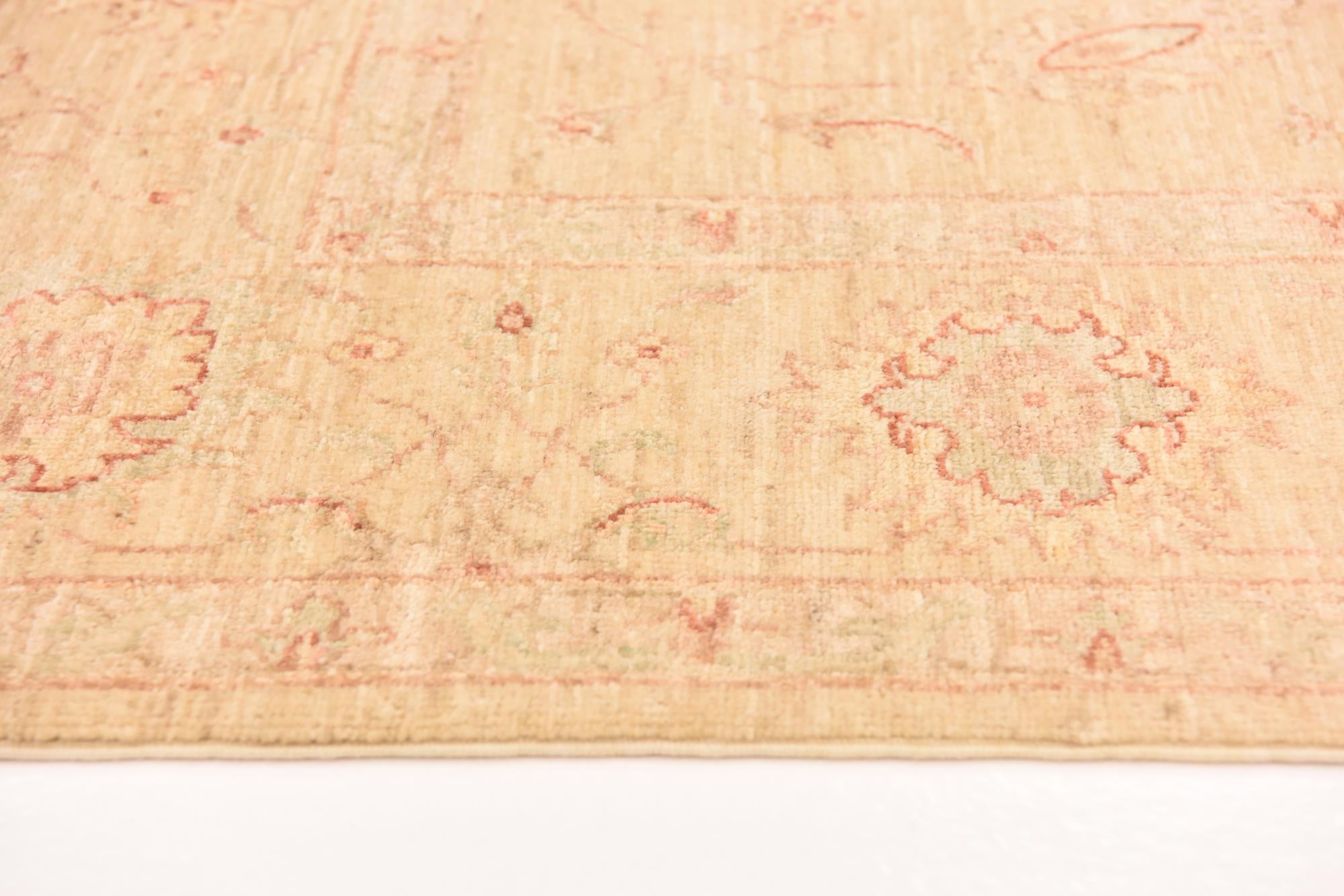 5' 7 x 8' 2 Hand Knotted Peshawar Ziegler Rug