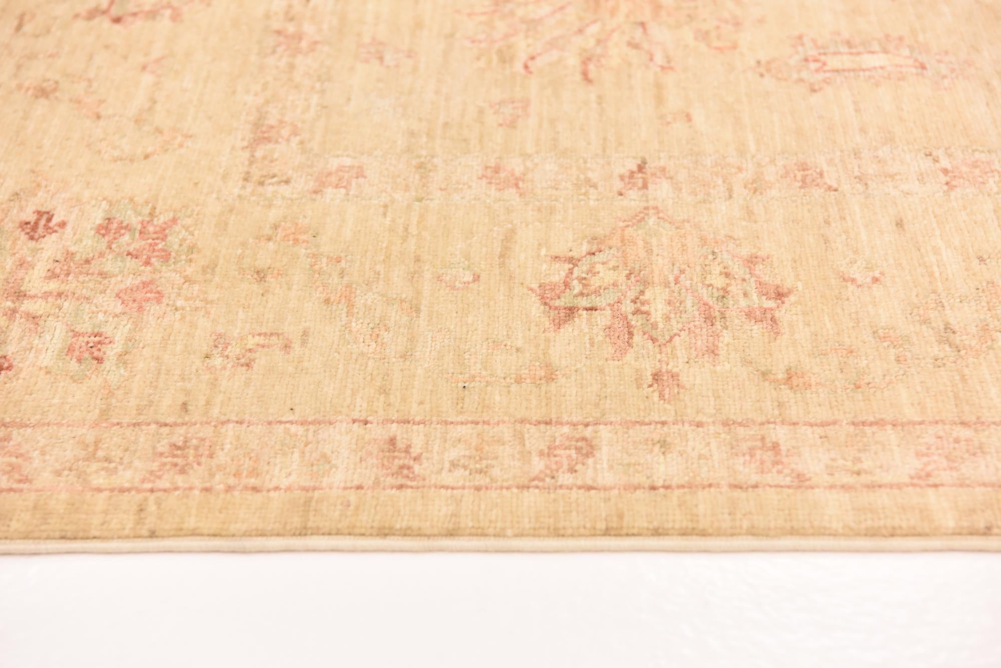 5' 7 x 8' Hand Knotted Peshawar Ziegler Rug