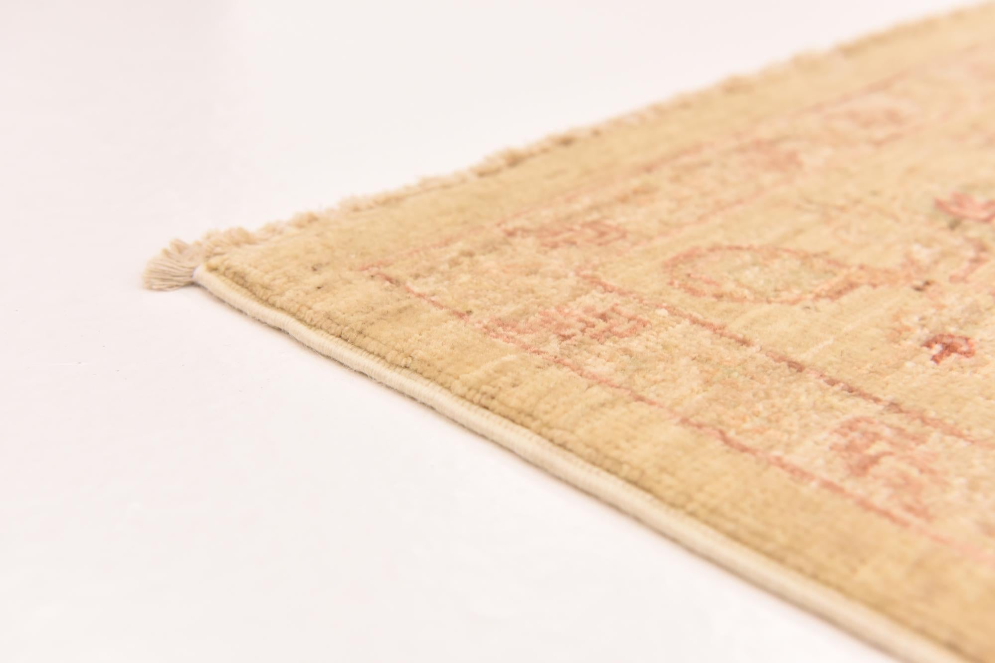 5' 7 x 8' Hand Knotted Peshawar Ziegler Rug