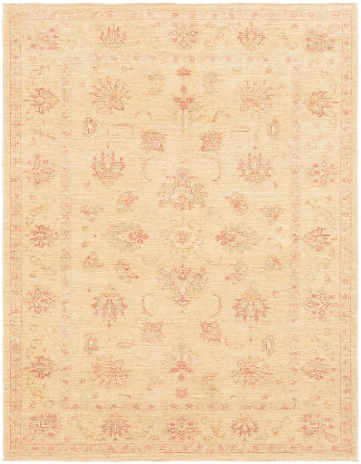 Detail image of 5' 7 x 8' Hand Knotted Peshawar Ziegler Rug