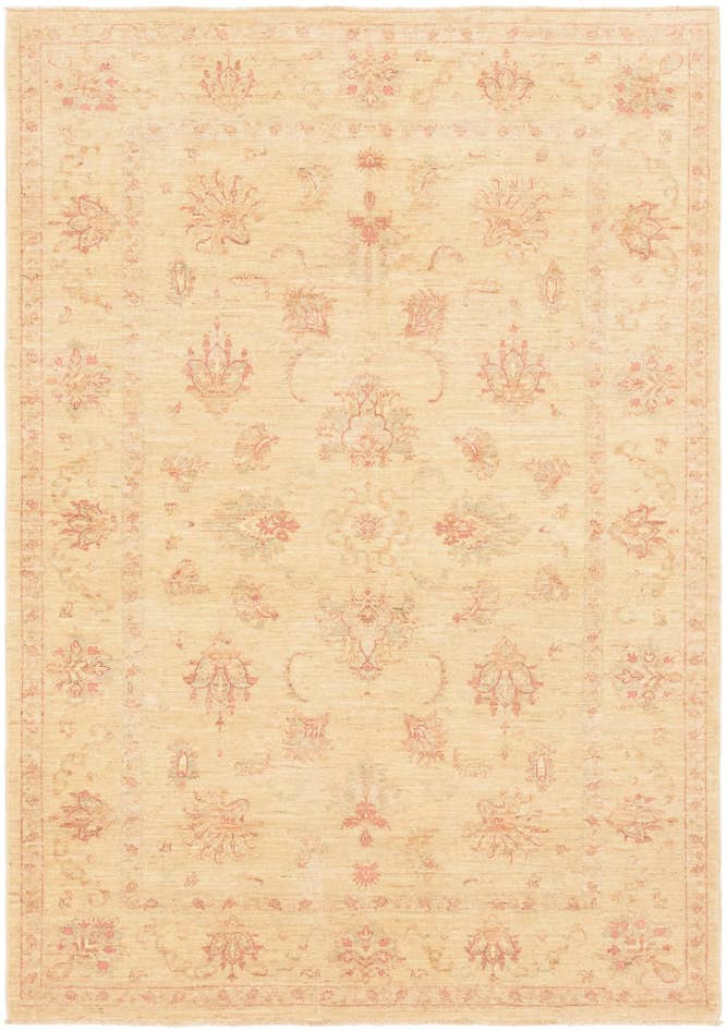 Detailansicht von 170cm x 245cm Handgeknüpft Peshawar Ziegler Teppich