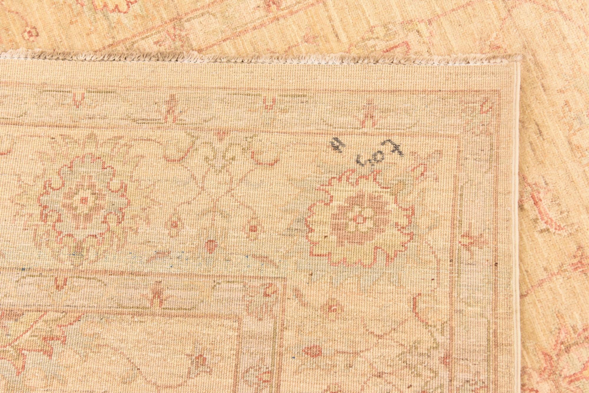 5' 8 x 7' 9 Hand Knotted Peshawar Ziegler Rug