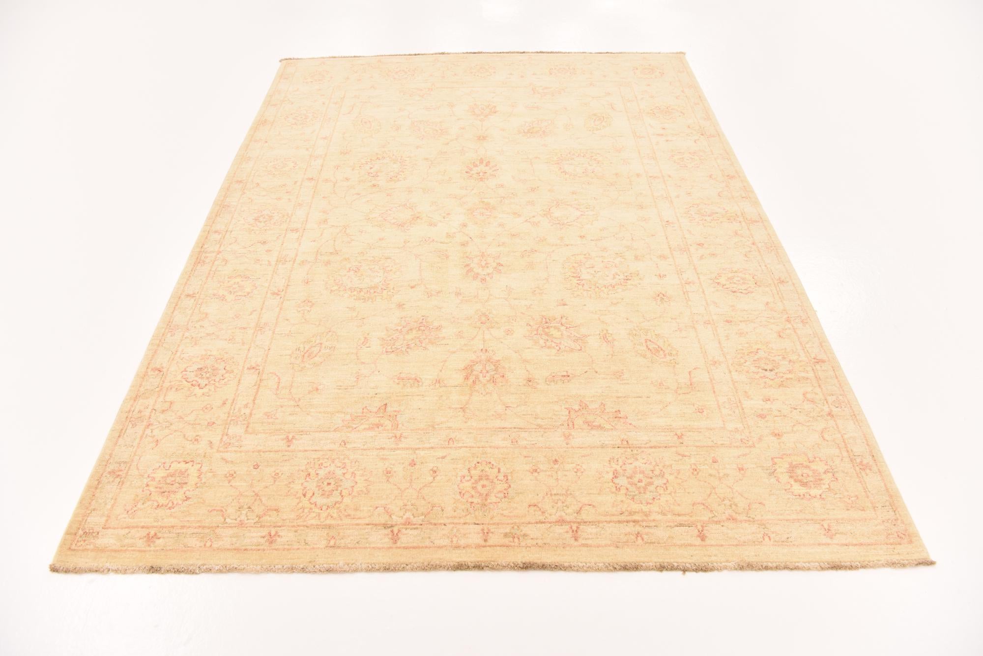 5' 8 x 7' 9 Hand Knotted Peshawar Ziegler Rug