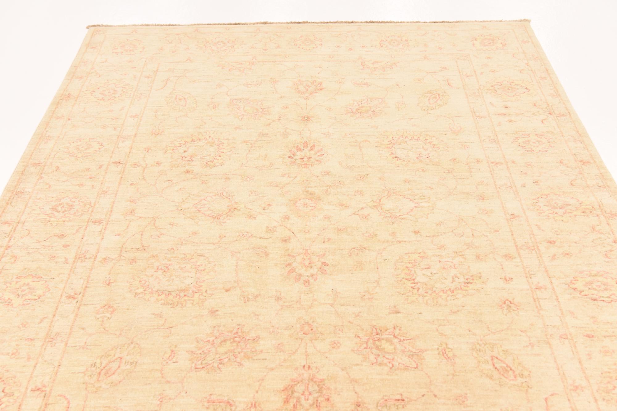 5' 8 x 7' 9 Hand Knotted Peshawar Ziegler Rug