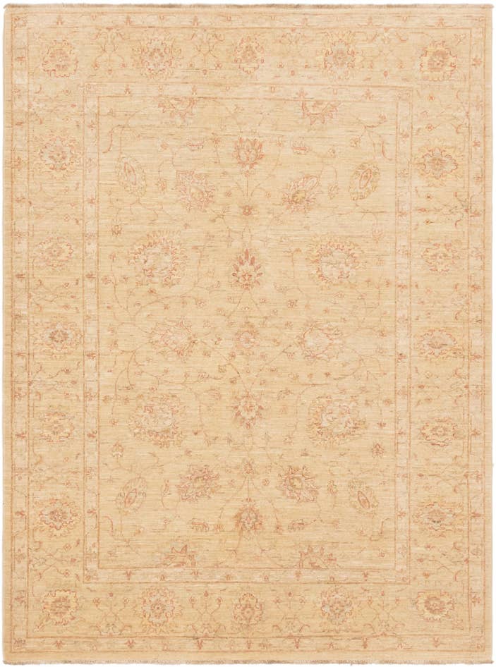 Detail image of 5' 8 x 7' 9 Hand Knotted Peshawar Ziegler Rug