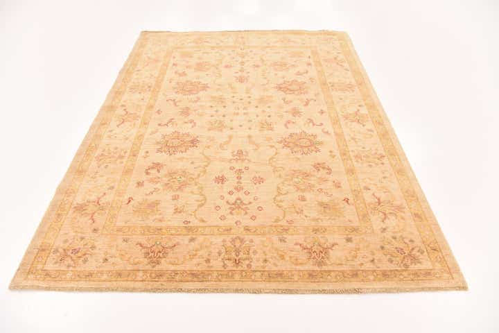 5' 10 x 7' 9 Hand Knotted Peshawar Ziegler Rug