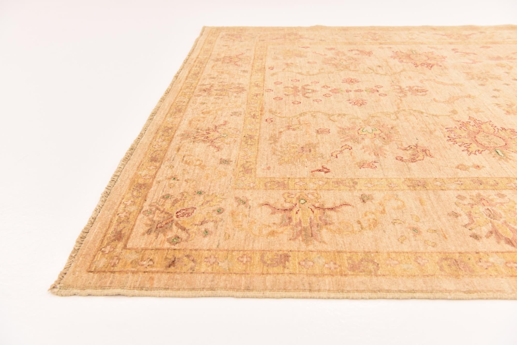 5' 10 x 7' 9 Hand Knotted Peshawar Ziegler Rug