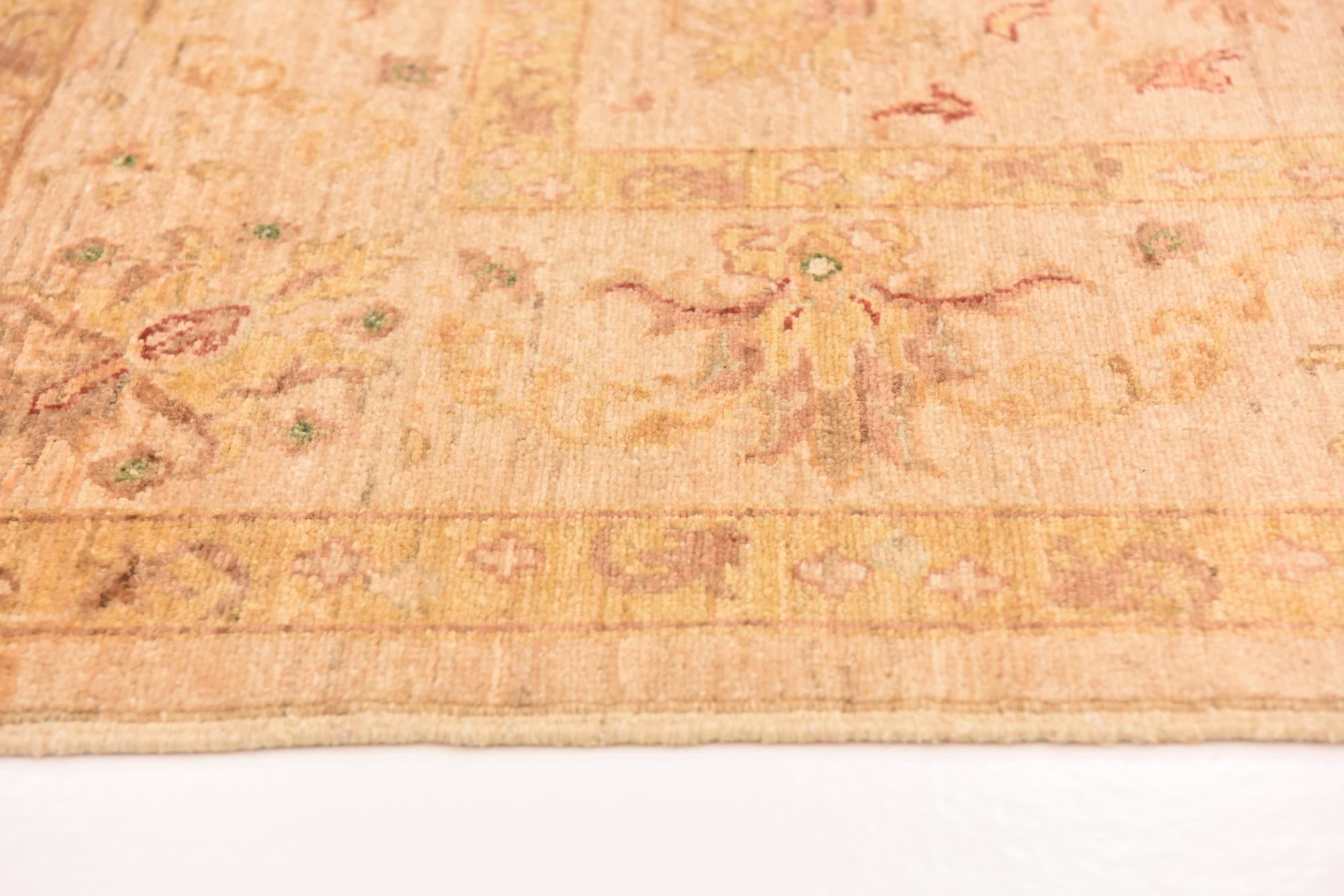 5' 10 x 7' 9 Hand Knotted Peshawar Ziegler Rug