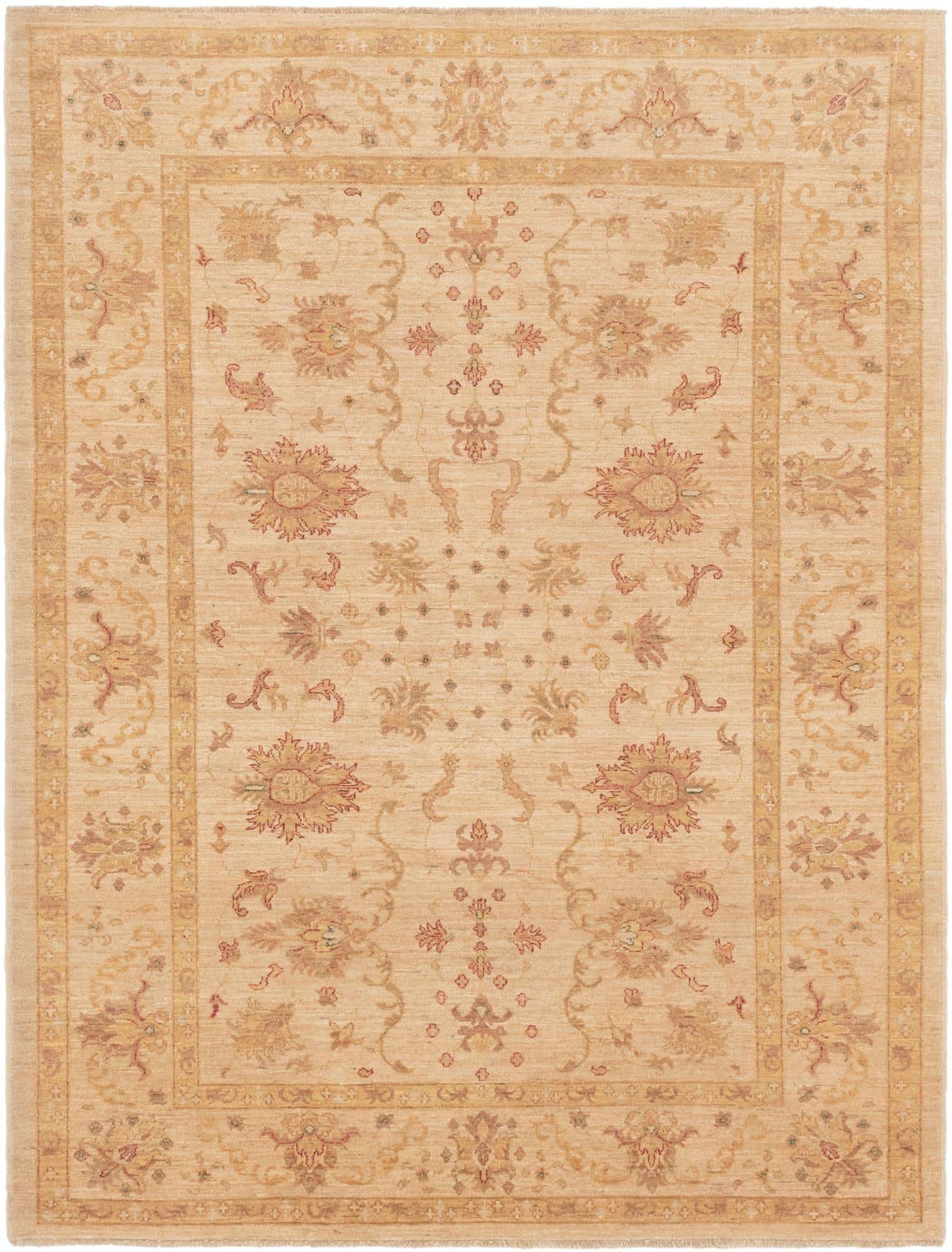 5' 10 x 7' 9 Hand Knotted Peshawar Ziegler Rug