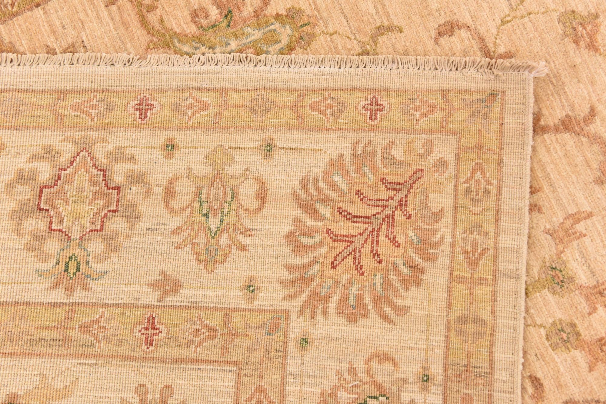 5' 9 x 8' Hand Knotted Peshawar Ziegler Rug