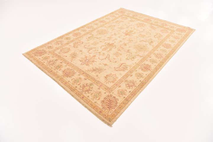 5' 9 x 8' Hand Knotted Peshawar Ziegler Rug